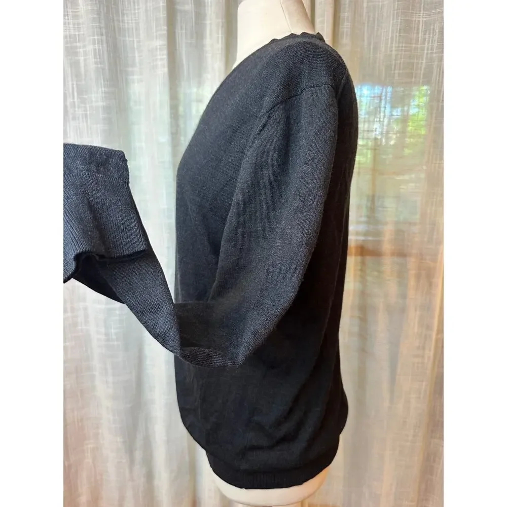 Charles Tyrwhitt 100% Extra fine Merino Wool V Neck Sweater Men's L